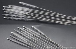 stainless steel Straw Brush Bottle Suction Tube Glass Tube Spiral Soft Hair Straw Cleaning Brushes Tools7880138
