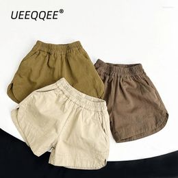 Shorts Cotton Solid 2024 Summer Children Pants Casual Boys Girls Trousers Loose Korean Toddler Wear Kids Clothing For 1-8Y