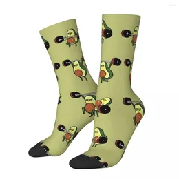 Men's Socks Happy Funny LIFTING Avocado Retro Harajuku Gym Hip Hop Novelty Casual Crew Crazy Sock Gift Printed