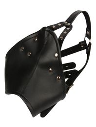 New PU Leather Head Harness Mouth Mask With ABS Ball Mouth Gag Mask Humiliate BDSM Bondage Restraint Sex Products9562313
