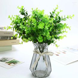 Decorative Flowers 12x Green DIY Bridal Bouquet Fake With Realistic Appearance Low Maintenance Faux
