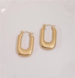 Hoop Earrings Joolim High Quality PVD Gold Finish Spiral Air Core Oval Stainless Steel Earring Tarnish Jewelry8107843