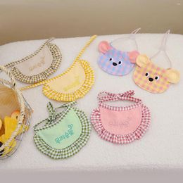 Dog Apparel Pet Bibs Saliva Towel INS Korean Series Fashion Embroidery Bichon Small Teddy Supplies