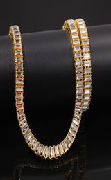 Hip Hop Bling Chains Jewellery Mens Diamond Iced Out Tennis Chain Necklace Fashion Gold Necklaces3351486