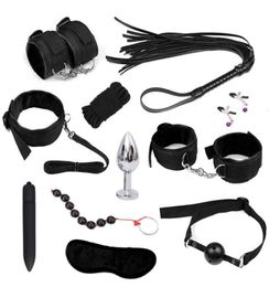 Sex Toys for Couples Exotic Accessories Nylon BDSM Sex Bondage Set Sexy Lingerie Hand s Whip Rope Anal Vibrator Sex Products Y19129129912