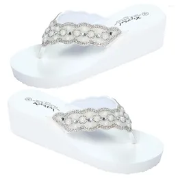 Sandals Pearl Outdoor Shoes Beach Non-slip Flops Summer Women House Women's Slippers For Woman