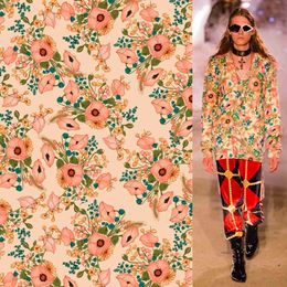 Fabric G brand series spring and summer digital printing fabric cloth polyester fashion design fabric for dress custom other material d240503