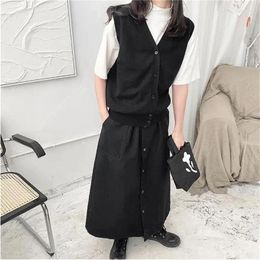 Skirts Women's Skirt Summer Classic Dark Japanese Fashion Casual Single Breasted Loose Large