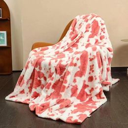 Blankets Warm And Soft Cow Print Blanket Perfect For Napping In Office Dorm Room Air-Conditioning