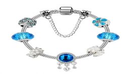 New 2020 Blue alloy zircon bracelet women Dreamcatcher Glass Bead Bracelet Fashion DIY Selling Beads Bracelets female gift wit59151490589