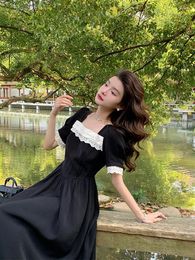 Party Dresses Black Dress Women's Summer High Class French Long Style Celebrity Hepburn Slim Little