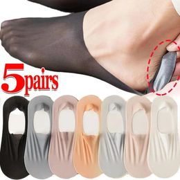 Men's Socks 1/5pairs Women Summer Thin Matching Casual High Quality Cotton Bottom Non-slip Invisible Low Short Breathable