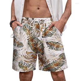 Men's Shorts Hawaii Vacation Beach For Men 3D Printed Flower Casual Short Pants Board Elastic Bandage Swimsuit Swim Trunks