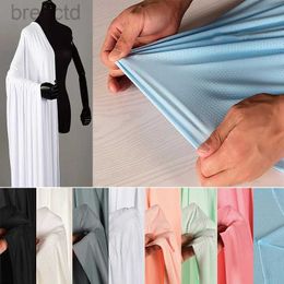 Fabric Nylon Elastic Mesh Fabric Ice silk Quick Drying for Sewing Sport T-shirt Sleeved Short by Half Metre d240503