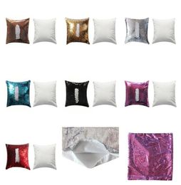 New style Sublimation Blank Magical Sequins item Pillowcase For heat Transfer Print DIY Gifts Crafts pillowcase 40CM9179393