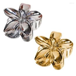 Hair Clips Flower Shaped Clip For Women Claw Floral Jewelry Elegant Spring Clamp Accessories