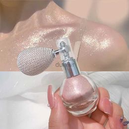 Body Glitter Air Bag Highlighter Body Spray Powder Glittery Facial Hair Highlighting Powder Festival Party Shimmer Spray Illuminator Makeup d240503