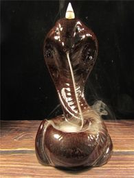 Ceramic Backflow Incense Cone BurnerHolder Cloud Waterfall Censer Holder Snake statue Cobra Figures Clay Creative cones ins2967804