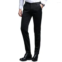 Men's Suits Mens Dress Pants Formal Business Casual Suit Spring Autumn Office Trousers Men Straight Classic Pant Black Blue