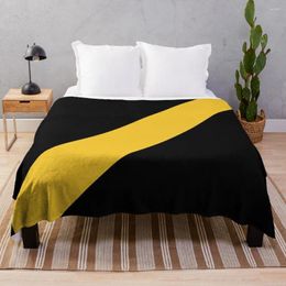 Blankets Yellow & Black Throw Blanket Valentine Gift Ideas Sofa Bed