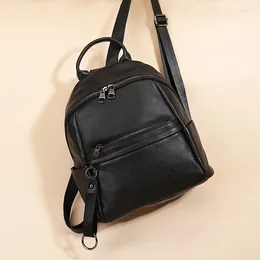 School Bags Nesitu A4 Highend Black Top Grain Genuine Leather Women Backpack Cowhide Female Girl Lady Travel Bag M8061