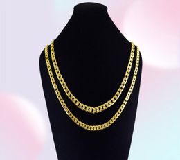Fashion jewelry Classical Men necklaces Stainless Steel Chains Necklaces 18K Gold plated Designer necklace Luxury Punk rock Neckla5228151