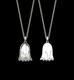 2022 New Retro cutout design Sliver Women Men Skeleton Necklace Streetwear Ghost Chain Necklace Choker Luxury Jewelry4345875