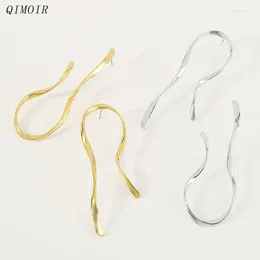 Dangle Earrings Long Drop Irregular Metal Wire Post For Women Asymmetric Alloy Fashion Jewelry Fancy Style Trendy Accessories C1364