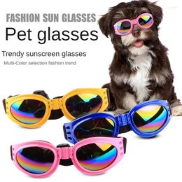 Dog Apparel Pet Foldable Glasses UV Protection Windproof Soft Adjustable Sunglasses Small Medium Large Cat Accessories Supplies