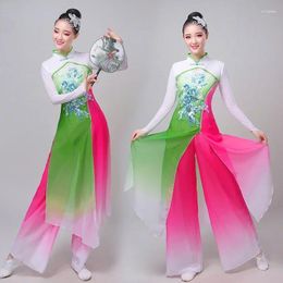 Stage Wear Classical DanceYangko PerformanceCostume Fan Folk DanceCostume Waist Drum Suit ChineseStyle Hanfu Yangko Clothing Style