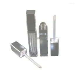 Storage Bottles 30pcs Plastic Lipgloss Tube 8ml Silver Lip Glaze With Mirror Packaging Bottle Gloss LED Light