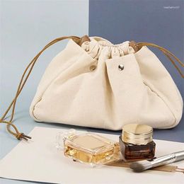 Cosmetic Bags Minimalist Makeup Bag Women Large Capacity Multifunctional Simple Drawstring Travel Wash Cosmetics Storage Coin Purse