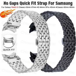 Watch Bands Samsung Galaxy 6 4 Classic 43mm 47mm 42mm 46mm Quick Install Stainless Steel Strip 6/5/4 40mm 44mm 5Pro 45mm Q240430