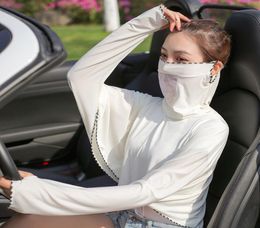 Dustproof Women039s Summer Thin Breathable Driving Sunshade and Ultraviolet Protection Neck Mask Full Face Veil Sunscreen Shawl9217016