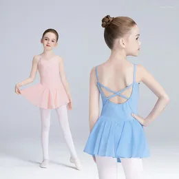 Stage Wear Girls Ballet Dress Dance Leotard Toddlers Kids Gymnastics With Lining Cotton Closed Crotch Camisole Leotards