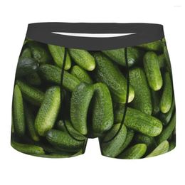 Underpants Green Sausage Pickled Cucumber Men Underwear Boxer Briefs Shorts Panties Sexy Soft For Homme
