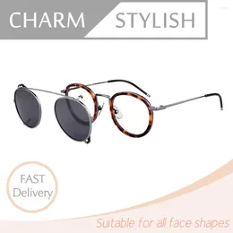 Sunglasses Frames Brand Round Glasses Frame Men Eyeglasses Polarized Clip Tb710 Women Vintage Optical Eyewear Oculos Design Spectacles