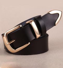 Belts Ladies Leather Belt Designer High Quality Metal Alloy Buckle Woman Solid Color Casual Decorative Jeans1344998