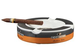 Round Ceramic Cigar Ashtray Home Table Portable Smoking Ash Tray Gadget ette Ashtrays For s 2109026796335