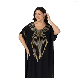 Ethnic Clothing Latest Women Elegant Dresses Dubai Party Outfits Cotton Braid Dashiki Muslim Islamic Arabic Robe Open African Abaya