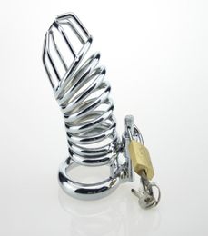 High Quality Cock Cage with 3 Different Size 40mm 45mm 50mm Rings Cage Device and a Lock for Male Penis Excercize4983628