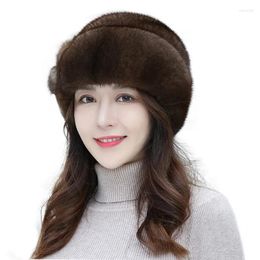 Berets Hats Whole Cap Real Natural Ear Protection Fisherman Hat Female Fashion Warm For Woman