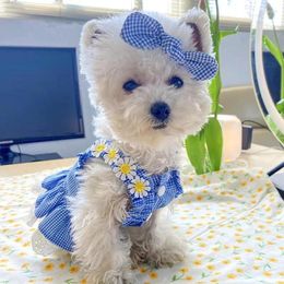 Dog Apparel Bow Hairpin Cartoon Super For Dogs Plaid Tie Pet Cute Spring Summer Accessories Supplies Yorkies Ropa Para Perro