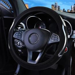 Steering Wheel Covers 1pc Universal Silver/Blue/Red 38cm Car Cover Breathable Anti-slip Pu Leather Auto Interior Accessories