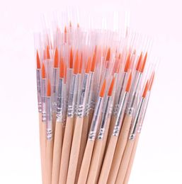 100PCSPack Fine Hand Painted Thin Hook Line Pen Watercolour DIY Nylon Hair Painting Brush Set Art Supplies4707648