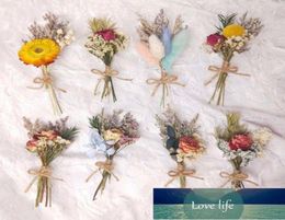 Mini Real Natural Dried Flower Bouquet Rose Pampas Grass plants Home Decoration Christmas Year Gifts DIY Crafts8505520