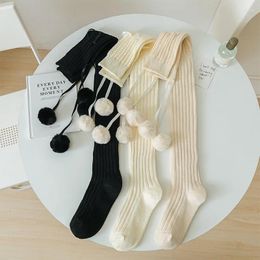 Women Socks Women's Vintage High Street Autumn Thigh Boot Extra Long Solid Colour Stockings Over Knee
