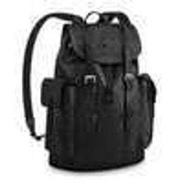 Kids Bags Luxury Brand Men's Bag Multi functional Outdoor CHRISTOPHER Black Small Cowhide Backpack M50159