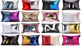 Sequin Pillow Case cover Mermaid Pillow Cover Glitter Reversible Sofa Magic Double Reversible Swipe Cushion cover 23 design8490377