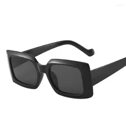 Sunglasses Rectangle Women Fashion Small Square Frame Vintage Sun Glasses Men Shades Retro Fluorescent Eyeglasses With Box